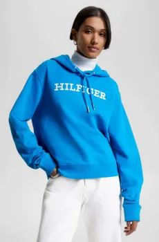 Женское синее худи REG MONOTYPE EMB Синий XS Tommy Hilfiger WW0WW40296