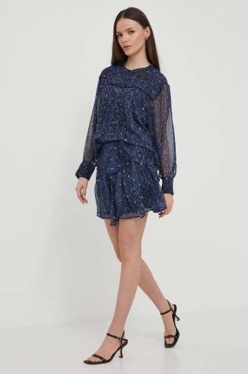 Юбка Pepe Jeans CRESSIDA цвет синий mini расклешённая PL901111 Юбка Pepe Jeans CRESSIDA цвет синий mini расклешённая PL901111
