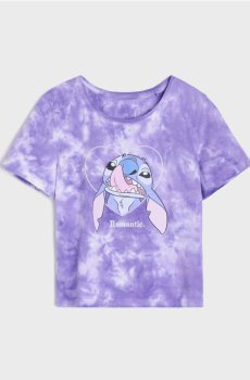 Бавовняна футболка з візерунком tie-dye Stitch - різнобарвний