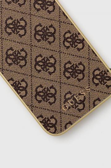 Чехол на телефон Guess iPhone 15 Plus 6.7 цвет коричневый