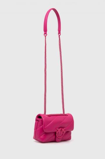 Кожаная сумочка Pinko цвет розовый Кожаная сумочка Pinko цвет розовый