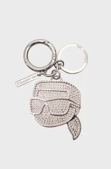 Женский серебристый брелок K IKONIK 2.0 RHNSTNS KEYCHAIN Серебряный ONESIZE Karl Lagerfeld 246W3801