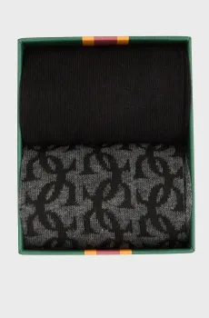 Мужские шкарпетки (2 пары) MONOGRAM Черный 40-42 Gant 9960363