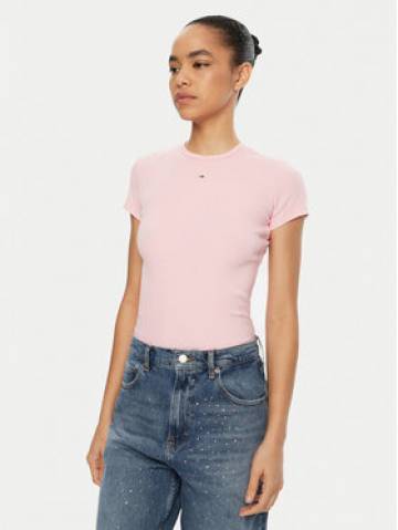 Tommy Jeans Футболка Essential DW0DW17383 Рожевий Slim Fit Tommy Jeans Футболка Essential DW0DW17383 Рожевий Slim Fit
