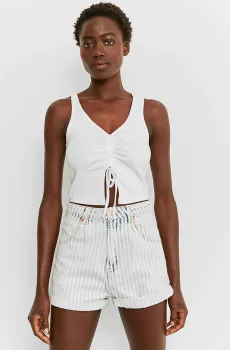 Женские джинсовые шорты в полоску Разноцветный 38 Tally Weijl SSHDERIVER