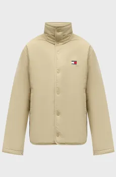 Мужской бежевый пуховик TJM XS BADGE LT DWN JKT Бежевый S Tommy Jeans DM0DM19556