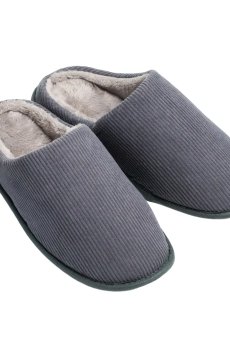 Мужские комнатные тапочки Twins Velvet получешки, графит, размер 44-45 (29 см)