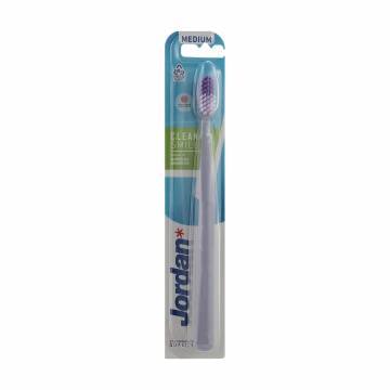Зубная щетка Jordan Clean Smile средней жесткости, сиреневая, 1 шт Зубная щетка Jordan Clean Smile средней жесткости, сиреневая, 1 шт