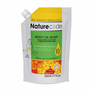 Мыло-масло для тела Nature Code Body Oil Soap Внутренний баланс, с эфирным маслом лимонной вербены, 500 мл (дойпак) Мыло-масло для тела Nature Code Body Oil Soap Внутренний баланс, с эфирным маслом лимонной вербены, 500 мл (дойпак)