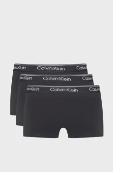 Мужские черные боксеры (3 шт) LOW RISE TRUNK Черный XL Calvin Klein LV00NB4409