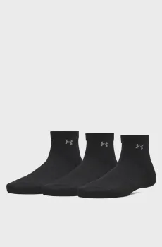Женские черные носки (3 пары) UA Womens Vanish 3pk Qtr Черный 42-47.5 Under Armour 6013142-008