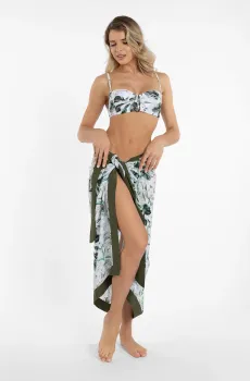 Женское белое парео с узором Белый ONESIZE MARC&ANDRE CU24-05-2417