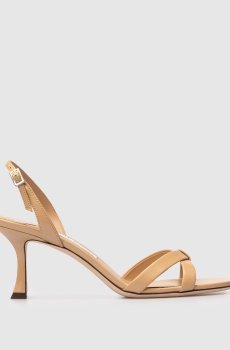 Бежевые кожаные босоножки ELSY