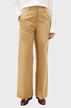 Женские бежевые брюки COTTON Бежевый L Tommy Hilfiger WW0WW49471