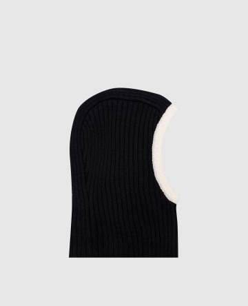 Черный капор MARGOT с шерстью