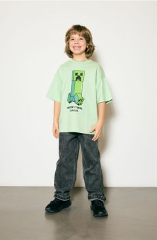 Reserved - Бавовняна футболка Minecraft 2 шт. - блідо-зелений - 884HR-07X