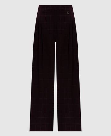 Бордовые штаны в клетку с люрексом Бордовые штаны в клетку с люрексом