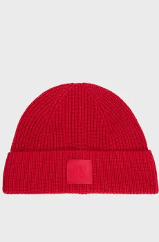 Женская красная шерстяная шапка Красный ONESIZE HUGO 50548413;619