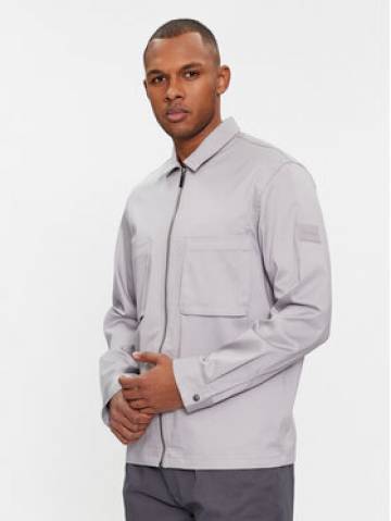 Calvin Klein Демісезонна куртка Cotton 3D Pockets Overshirt K10K112356 Сірий Regular Fit Calvin Klein Демісезонна куртка Cotton 3D Pockets Overshirt K10K112356 Сірий Regular Fit