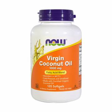 Кокосовое масло первого отжима Now Foods Virgin Coconut Oil 1000 мг, 120 капсул Кокосовое масло первого отжима Now Foods Virgin Coconut Oil 1000 мг, 120 капсул