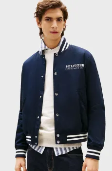 Мужской темно-синий бомбер AMERICANA VARSITY JKT Синий M Tommy Hilfiger MW0MW40647