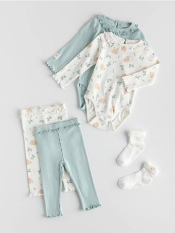 Reserved - Трикотажні джогери 2 пакування - світло-зелений - 916GK-70X