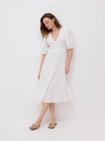 Reserved - LADIES` DRESS - кремовий - WW258-01X Reserved - LADIES` DRESS - кремовий - WW258-01X