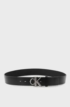 Мужской черный кожаный ремень BUCKLE Черный 85 Calvin Klein LV04D7117G