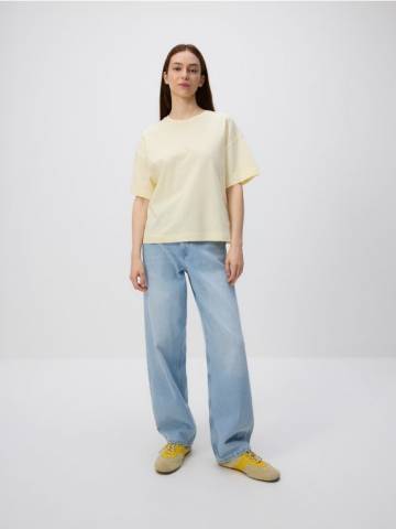 Reserved - Футболка з ювелірними аплікаціями - світло-жовтий - ZQ659-10X