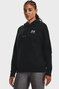 Женское черное худи Essential Fleece Hoodie Черный S Under Armour 1373033-001