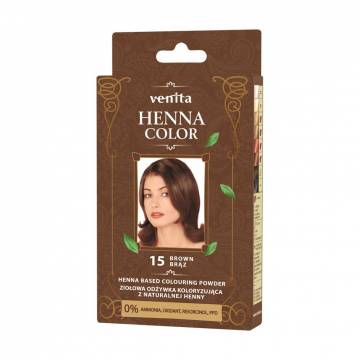 Хна для окрашивания волос Venita Henna Color 15 Brown, 25 г Хна для окрашивания волос Venita Henna Color 15 Brown, 25 г