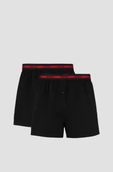 Мужские черные трусы (2 шт) Черный S HUGO 50493950;001