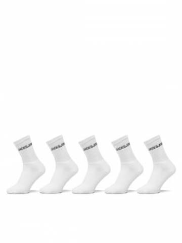 Jack&Jones Набір 5 високих чоловічих шкарпеток Regen 12266536 Білий Jack&Jones Набір 5 високих чоловічих шкарпеток Regen 12266536 Білий
