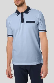 Мужское голубое поло Голубой S Pierre Cardin PC.-C5 21384.2112