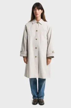 Женский светло-серый плащ RELAXED CAR COAT Серый L Gant 4751139