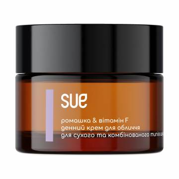 Дневной крем для лица Sue Face Cream Chamomile & Vitamin F, для сухой и комбинированной кожи, 50 мл Дневной крем для лица Sue Face Cream Chamomile & Vitamin F, для сухой и комбинированной кожи, 50 мл