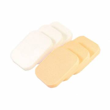 Набор спонжей для макияжа Cosmo Shop Квадрат, бело-бежевый, 6 шт (CS063WB)