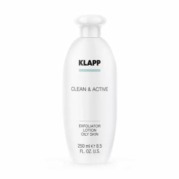 Эксфолиатор для жирной кожи лица Klapp Clean & Active Exfoliator Lotion Oily Skin, 250 мл Эксфолиатор для жирной кожи лица Klapp Clean & Active Exfoliator Lotion Oily Skin, 250 мл