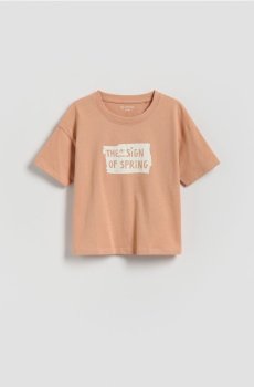 Reserved - Бавовняна футболка - мідний - 911HR-28X