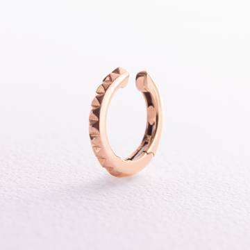 Серьга - каффа в красном золоте с07973 Серьга - каффа в красном золоте с07973