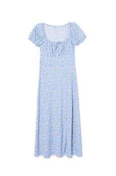 Cropp - Сукня міді з квітковим принтом - блідо-блакитний