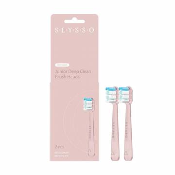 Сменные насадки для электрической зубной щетки Seysso Kids Junior Deep Clean Pink, 2 шт Сменные насадки для электрической зубной щетки Seysso Kids Junior Deep Clean Pink, 2 шт