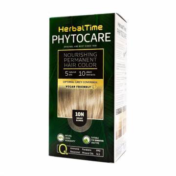 Безаммиачная краска для волос Herbal Time Phytocare Permanent Hair Color 10N Яркий блонд, 125 мл Безаммиачная краска для волос Herbal Time Phytocare Permanent Hair Color 10N Яркий блонд, 125 мл