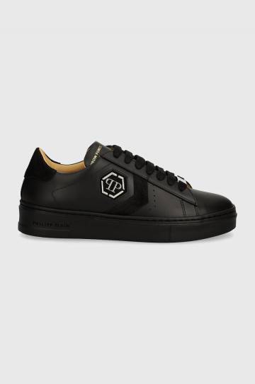 Кожаные кроссовки Philipp Plein Lo-Top Arrow Force цвет чёрный WSC2752 PLE005N 0202 Кожаные кроссовки Philipp Plein Lo-Top Arrow Force цвет чёрный WSC2752 PLE005N 0202