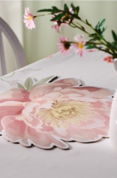 Серветка-підкладка на стіл у формі півонії - рожевий