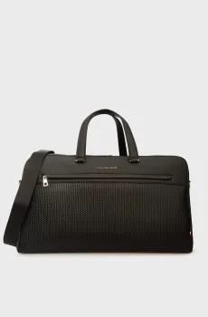 Мужская черная дорожная сумка WOVEN DUFFLE Черный ONESIZE Tommy Hilfiger AM0AM13663