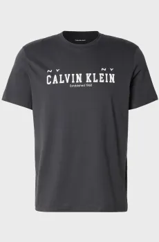 Мужская черная футболка COLL WORD Черный M Calvin Klein Jeans LV14RE817G