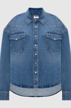 Синяя джинсовая рубашка