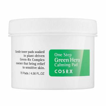 Успокаивающие пилинг-диски для лица COSRX One Step Green Hero Calming Pad с экстрактом зеленого чая, 70 шт Успокаивающие пилинг-диски для лица COSRX One Step Green Hero Calming Pad с экстрактом зеленого чая, 70 шт