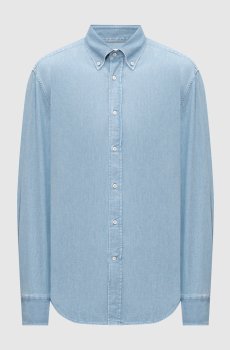 Голубая джинсовая рубашка